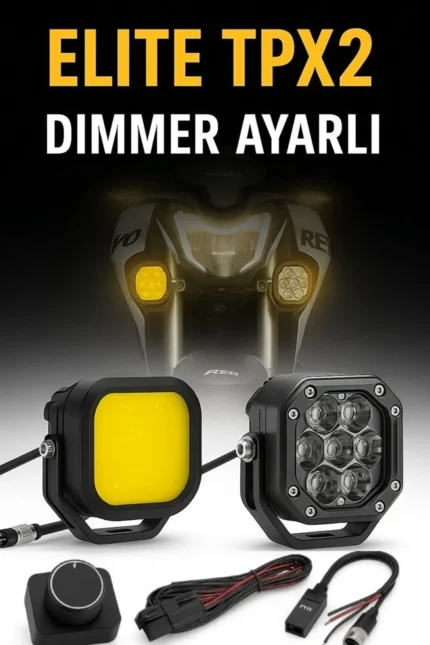 Elite TPX2 Dimmer Ayarlı CNC 140 Watt Motorsiklet Led Sis Farı Takım
