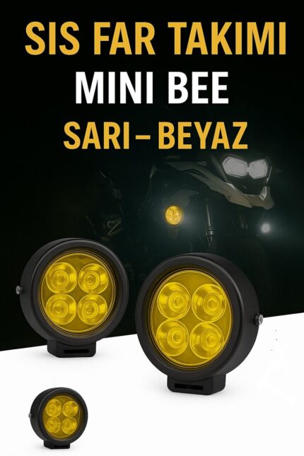 Mini Bee 80W Universal Motosiklet Led Sis Far Takımı