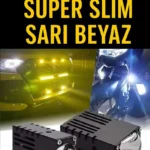 Super Slim Led Projektör Sarı Beyaz 40 W Motosiklet Sis Far Takımı
