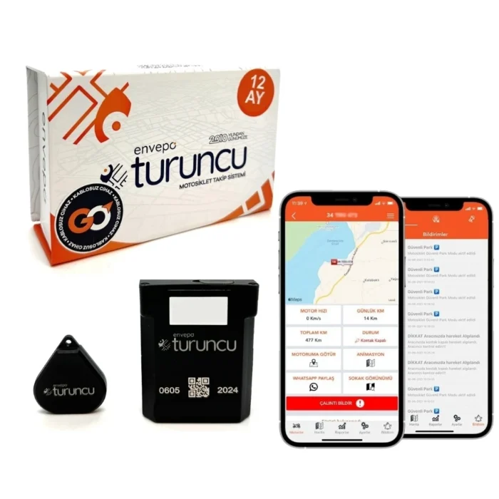 Turuncu Go Kablosuz Motosiklet Takip Cihazı (12 AYLIK) - Görsel 1