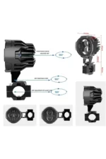 6D BMW Hi/Low Sarı/beyaz Motosiklet Sis Farı - Görsel 2