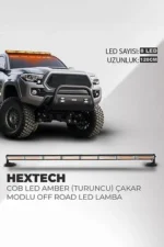 C9 Hextech 80W Turuncu 120cm 17 Farklı Yanış Modlu 8 COB LED Off Road Led Lamba