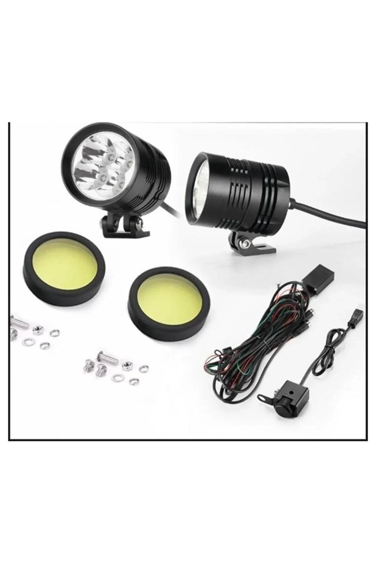 l4x-premium-led-dimmer-ayarli-kapakli--ab-f97 L4X Premium Led Dimmer Ayarlı Kapaklı Motosiklet Sis Far Takımı - Görsel 1