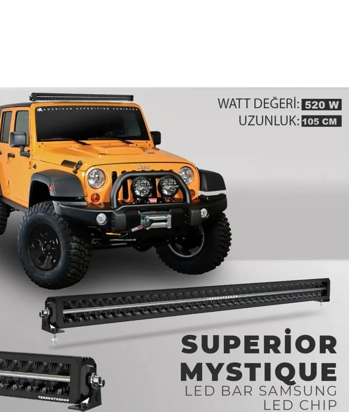 superior-mystique-105-cm-520w-amber-be-b4d3-f Superior Mystique 55 Cm 240w Amber-beyaz Angel Off Road Led Bar - Görsel 1