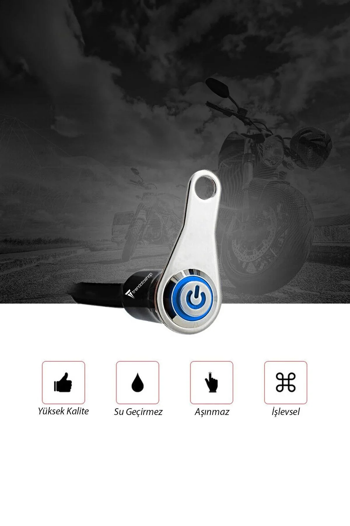 universal-motosiklet-isikli-acma-kapam-f9bc39 Universal Motosiklet Işıklı Açma Kapama Düğmesi Gidon Bağlantılı Akıllı Aç Kapa Tuşu - Görsel 1