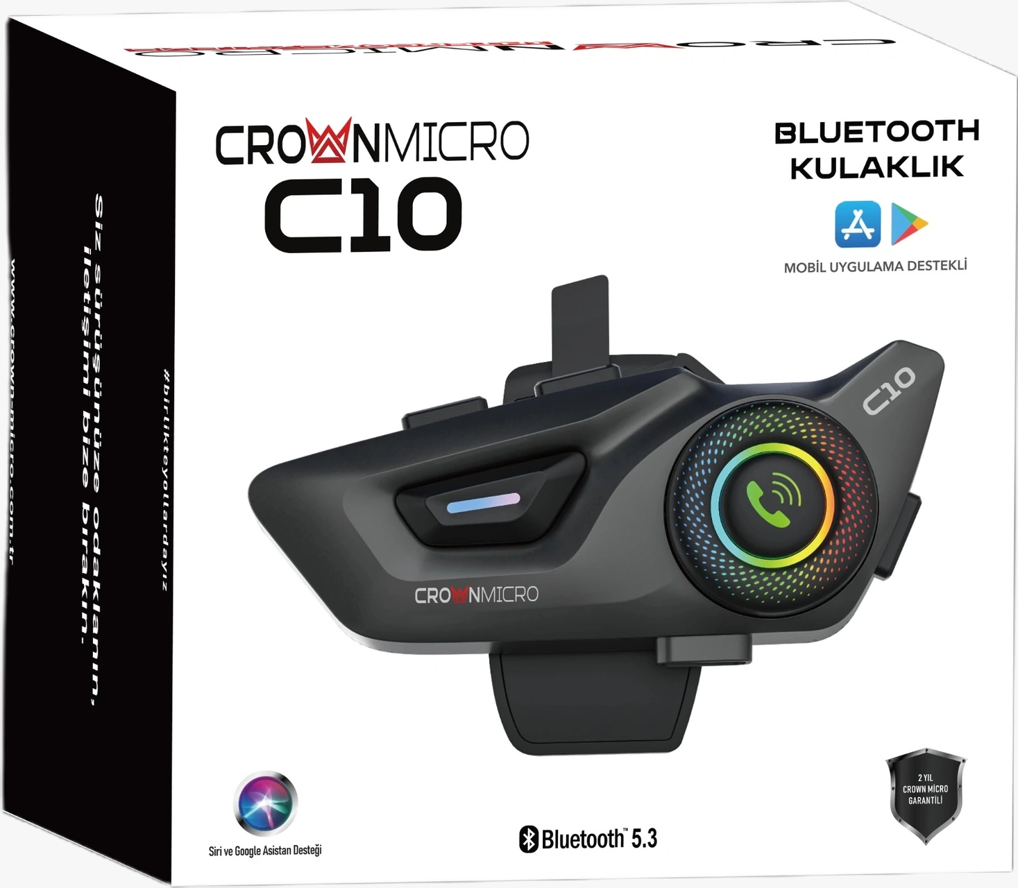crown c10 3 Crown Mıcro C10 Motosiklet Kask Bluetooth İnterkom Seti - Görsel 1