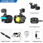 Future Eyes F30P Motosiklet Sis Farı 120W Mavi Angel - Görsel 2