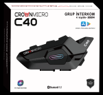 CROWN MICRO C40 Motosiklet Kask Bluetooth interkom Seti - Görsel 4
