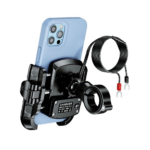 MR PLUS USB-C Şarjlı Klipsli Motosiklet Telefon Tutucu - Görsel 2